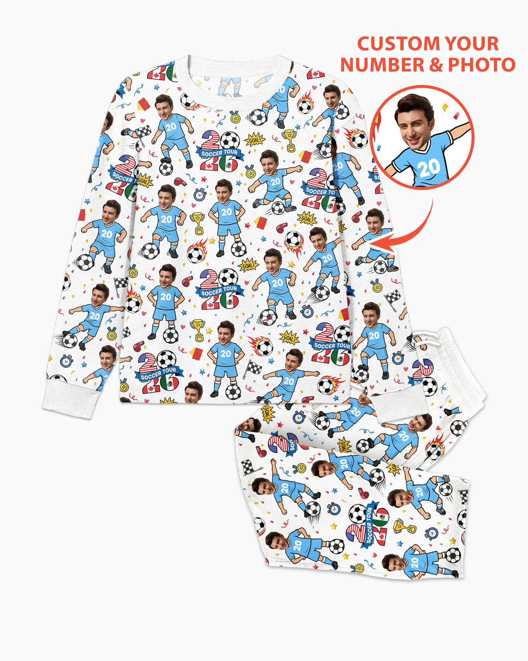 Soccer Tour 2026 Best Player Bamboo Men's Pajama Set