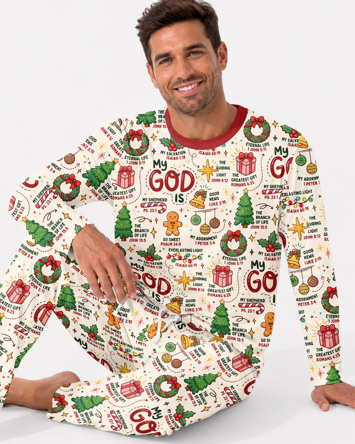 Christmas My God Is Bamboo Men's Pajama Set