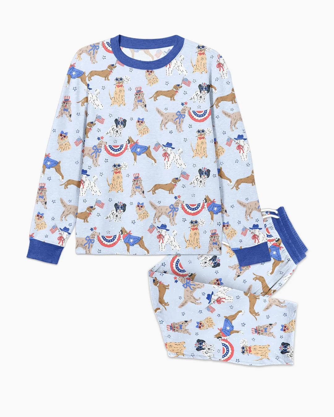 Patriotic Pups Family Matching Bamboo Men's Pajama Set