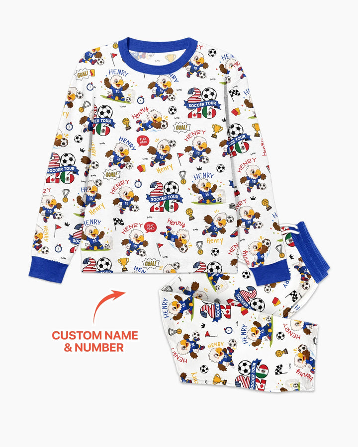 USA We Are Champions Soccer Tour 2026 Bamboo Men's Pajama Set