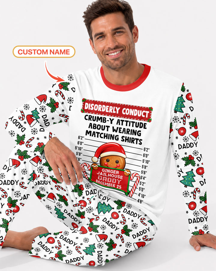 Funny Christmas Family Matching Bamboo Men's Pajama Set