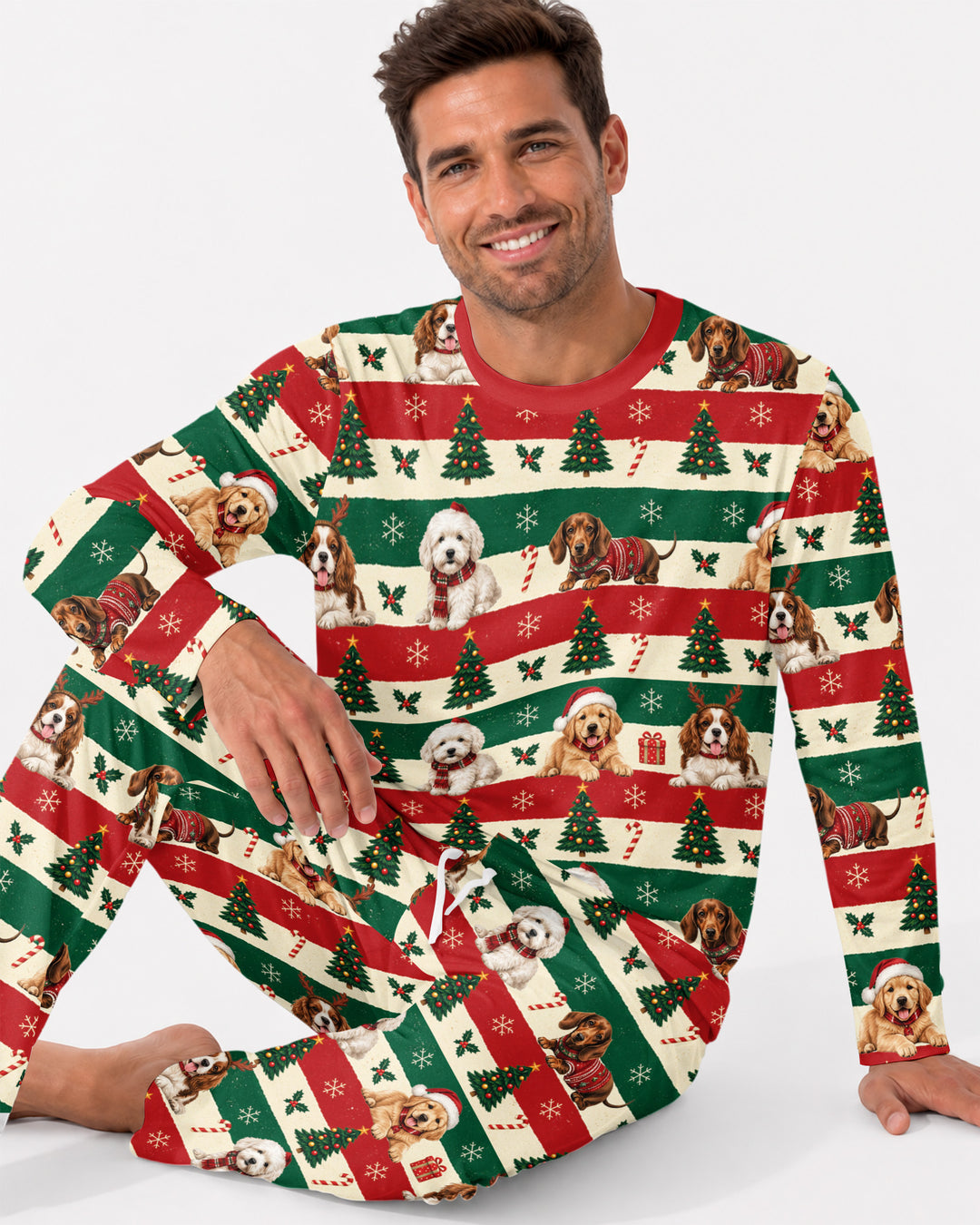 Dog Lover Christmas Bamboo Men's Pajama Set