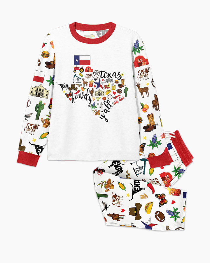 Texas Map Bamboo Men's Pajama Set