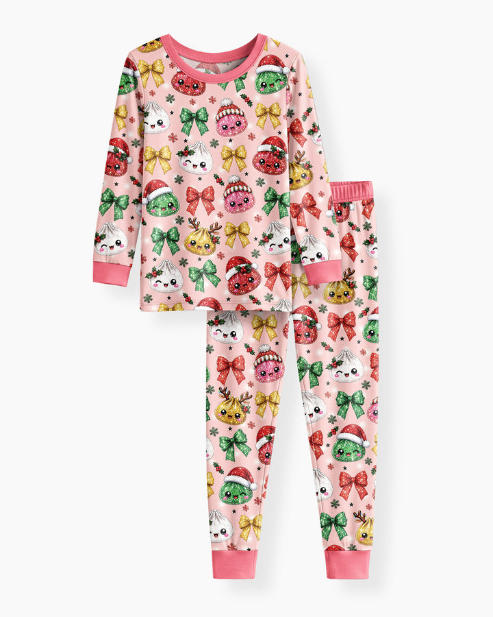 You're A Christmas Dumpling Bamboo Two Piece Long Sleeve Pajama Set