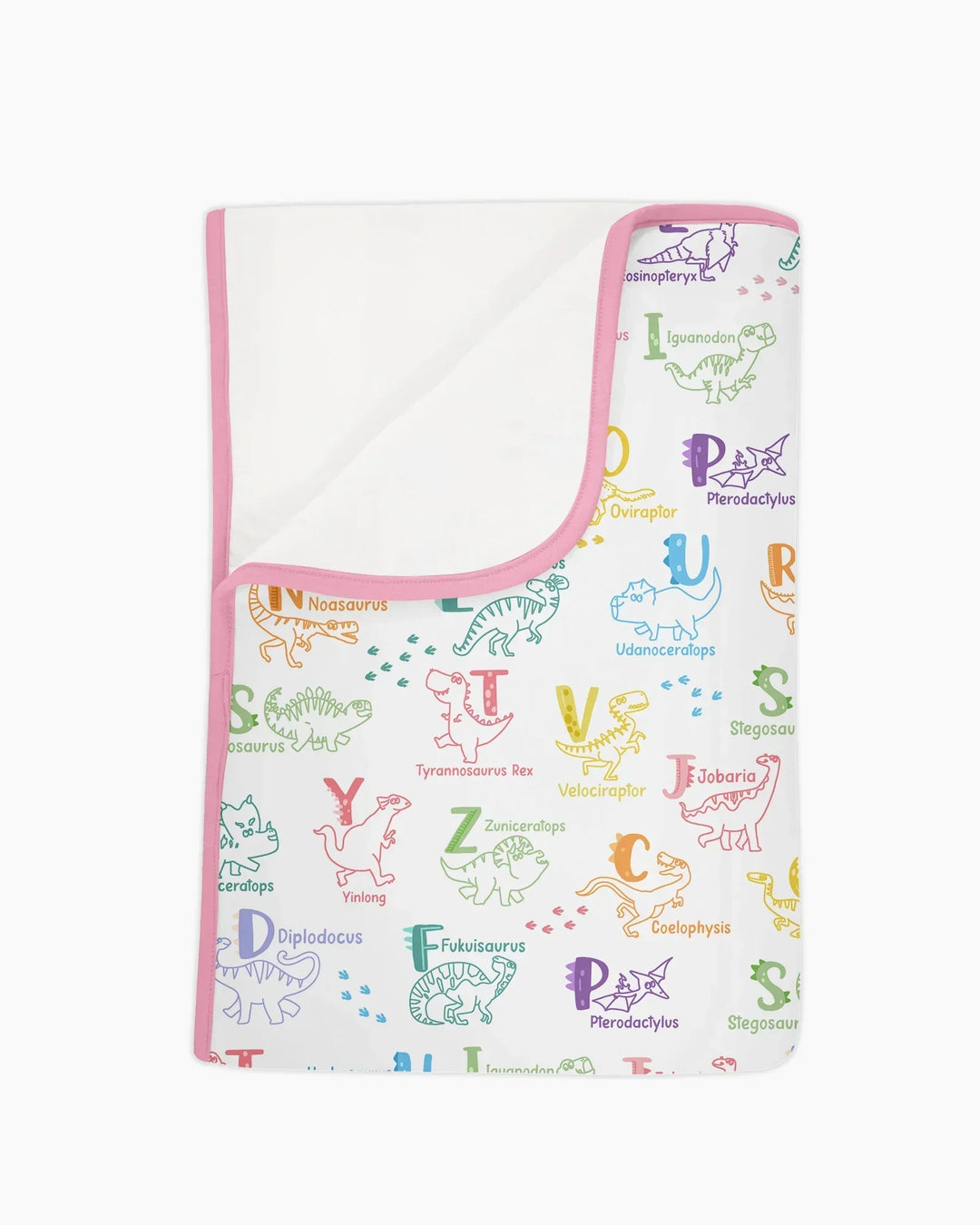 Dino Alphabet ABC Bamboo Blanket