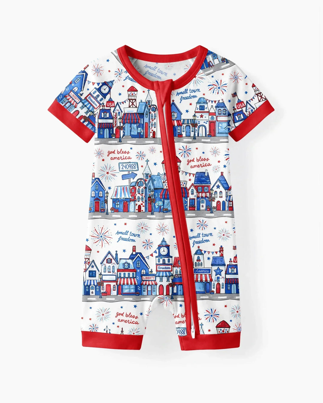 Small Town Freedom USA Bamboo Shorty Zippy