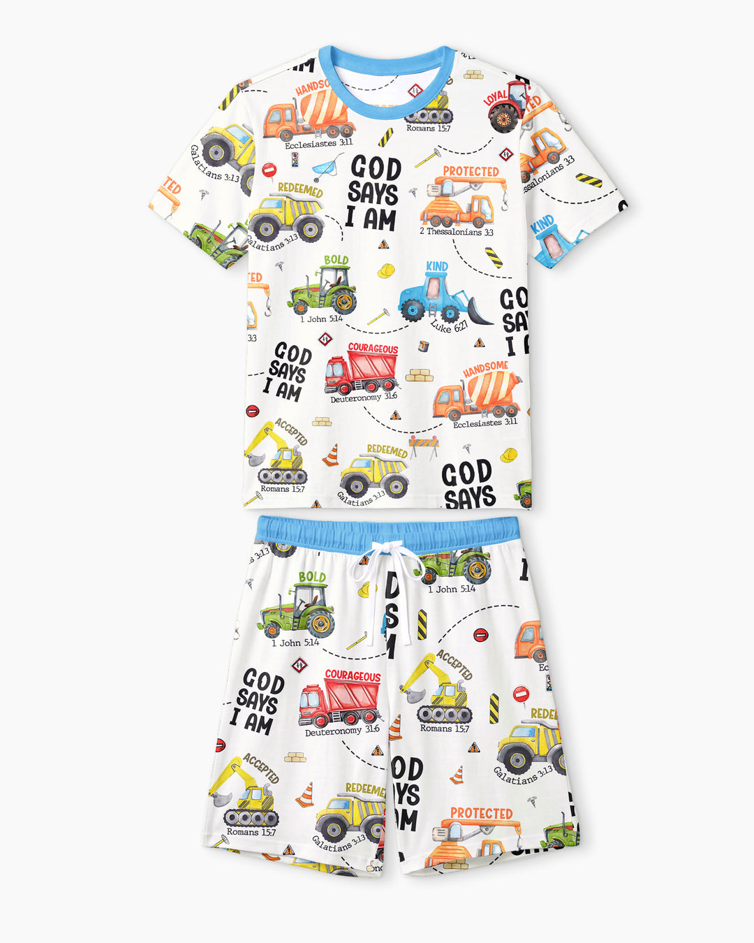God Says I Am Men Short Sleeve Short Pajama Set