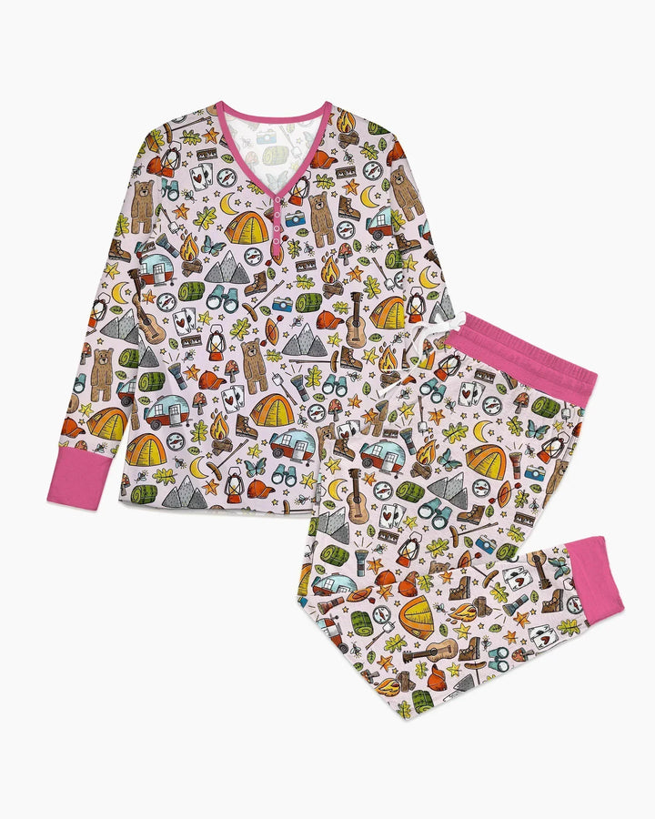 Funny Camper Family Matching Bamboo Women Pajama Set