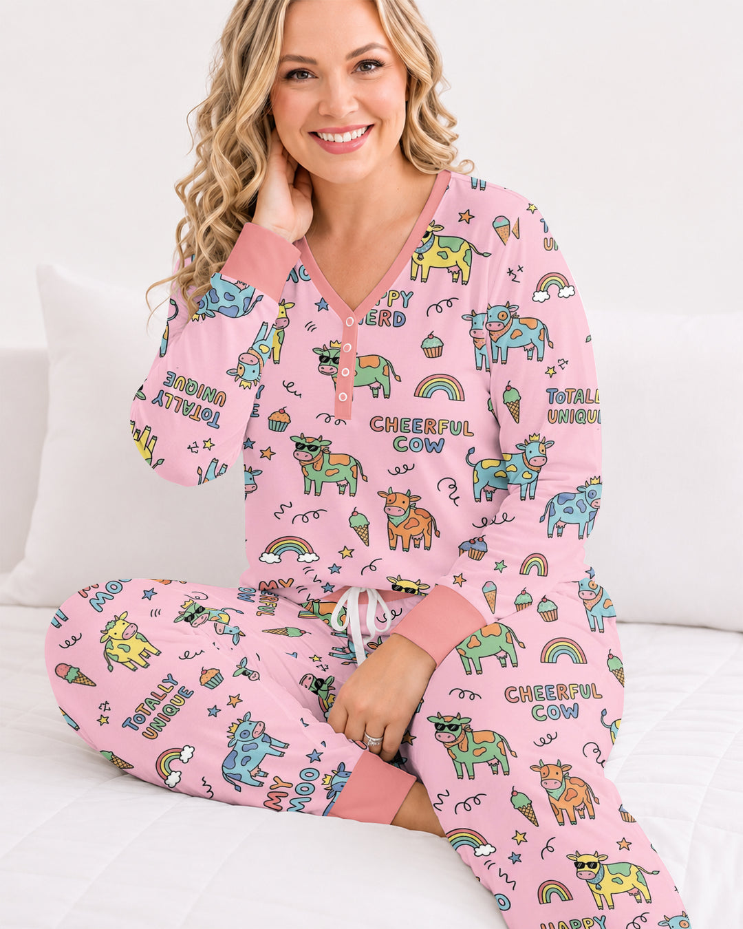 Not Your Ordinary Cow Bamboo Women Pajama Set
