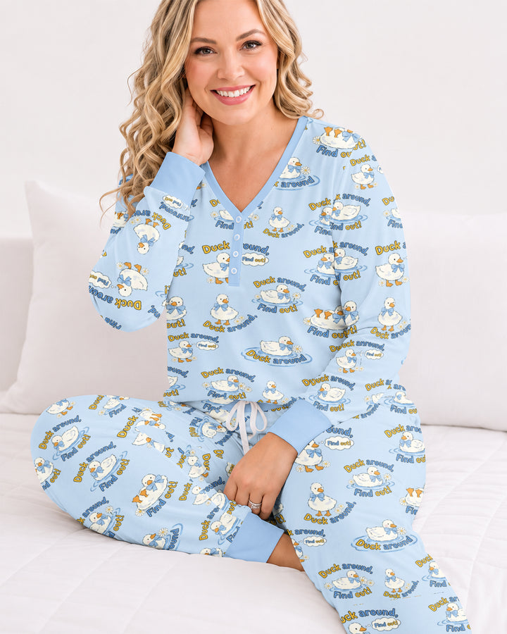 The Duck Around Bamboo Women Pajama Set