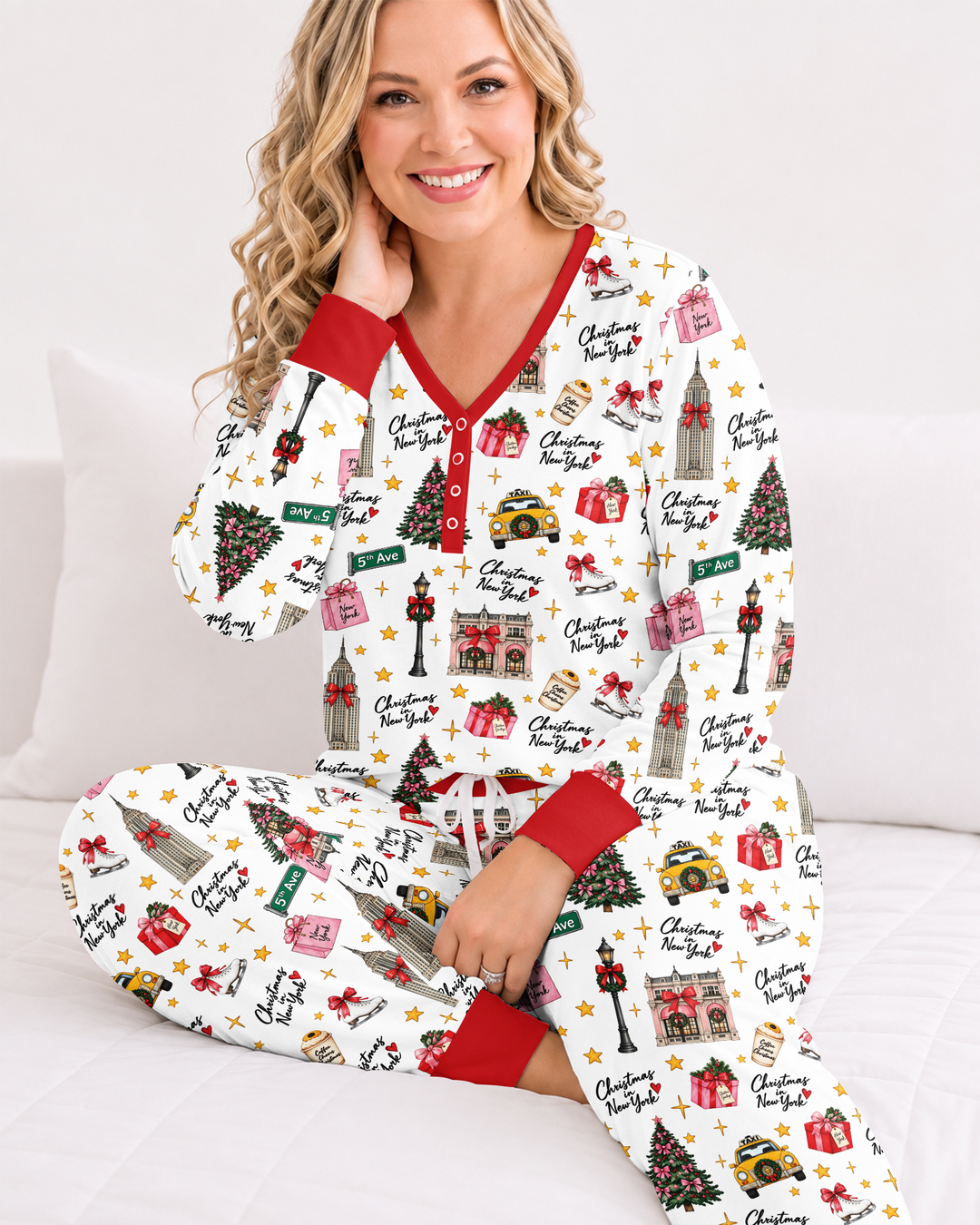 Christmas In NYC Bamboo Women Pajama Set