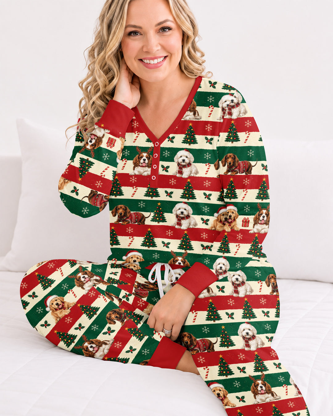 Dog Lover Christmas Bamboo Women Pajama Set