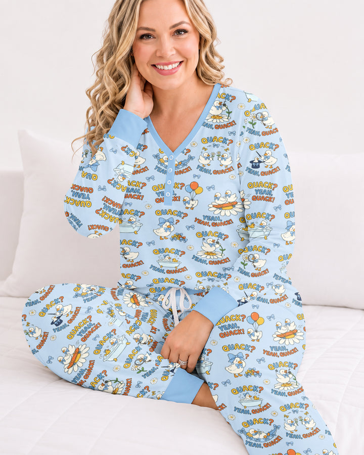 Yeah Quack Show Bamboo Women Pajama Set
