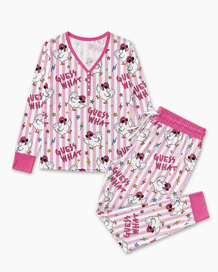 Guess What? Chicken Butt! Bamboo Women Pajama Set