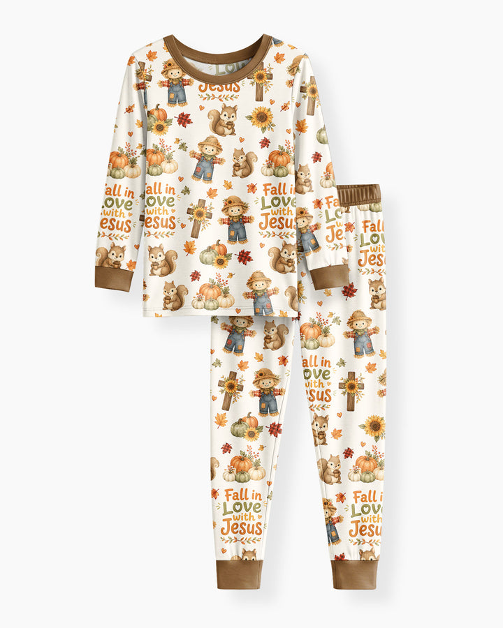 Template Bamboo Two Piece Long Sleeve Pyjamas Set