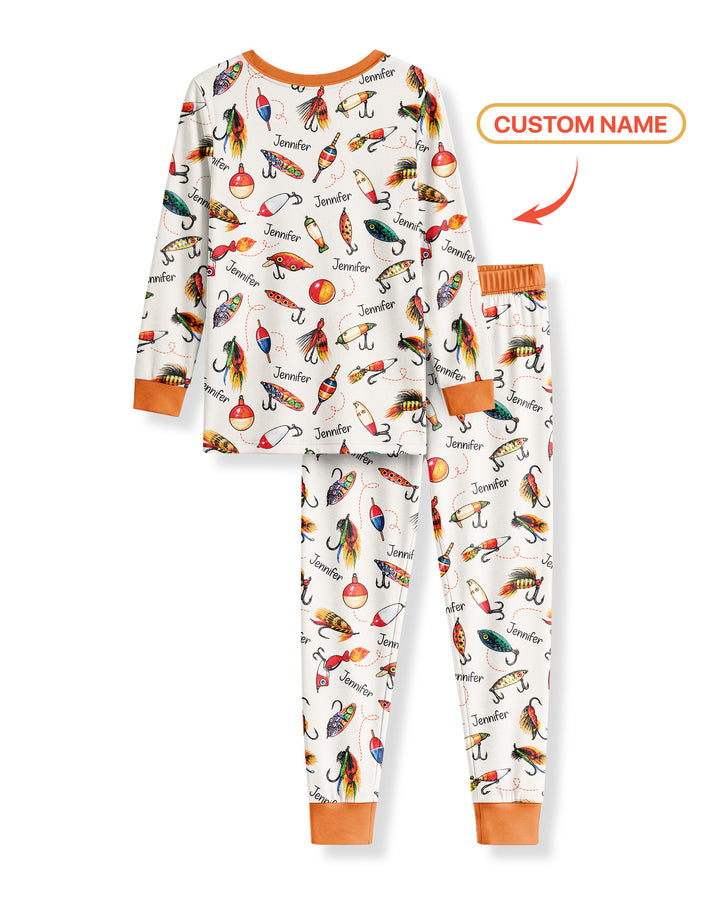Custom Name Is It Too Soon to Ask for a Fishing Pole Bamboo Two Piece Long Sleeve Pajama Set