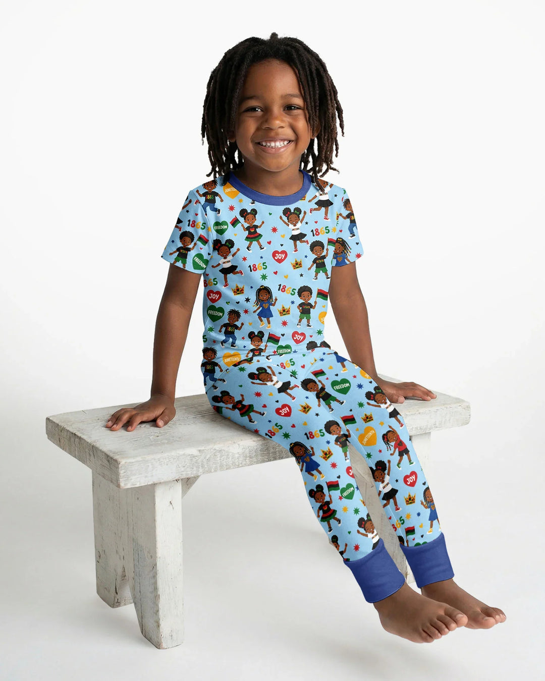 Celebrate Juneteenth Freedom Bamboo Two Piece Short Sleeve Pajama Set