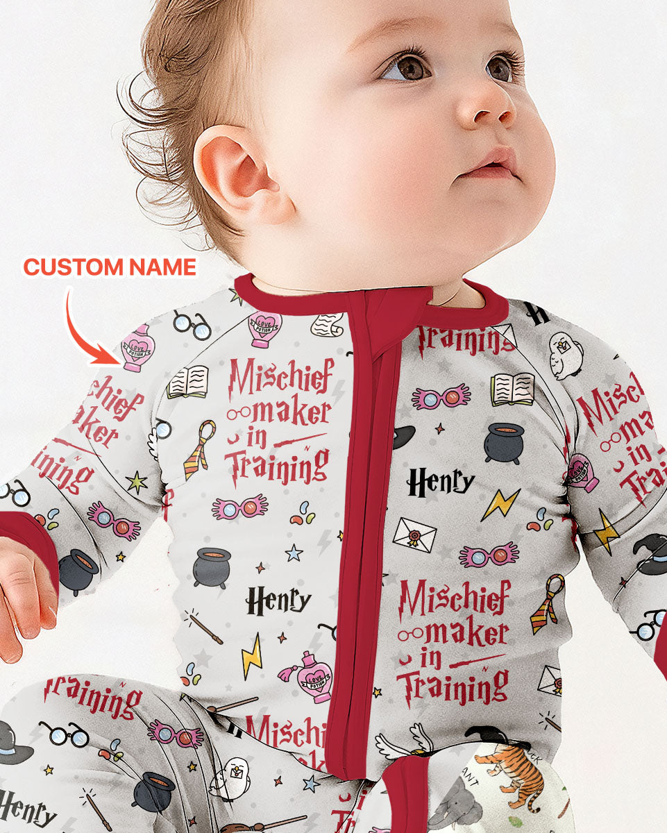 Custom Name Mischief Maker In Training Bamboo Convertible Zippy