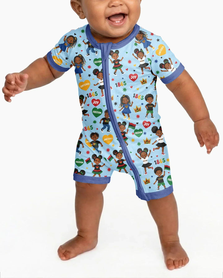 Celebrate Juneteenth Freedom Bamboo Shorty Zippy