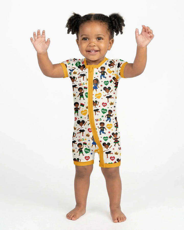 Celebrate Juneteenth Freedom Bamboo Shorty Zippy