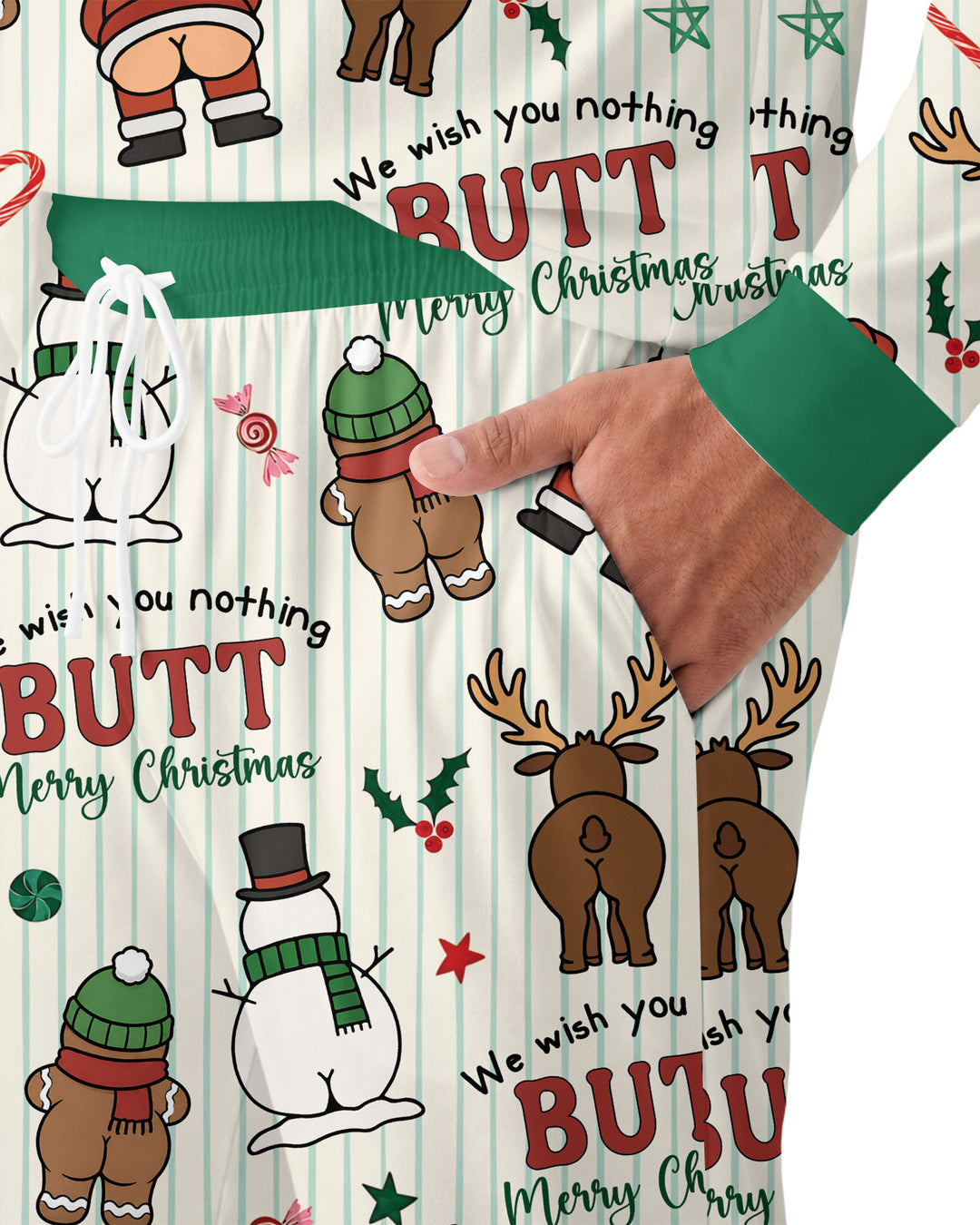 We Wish You Nothing Butt Merry Bamboo Men's Pajama Set
