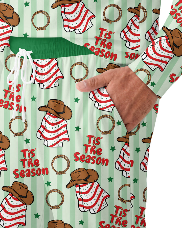 Western Christmas Tis the Season Bamboo Men's Pajama Set