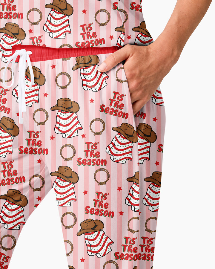 Western Christmas Tis the Season Bamboo Women Pajama Set
