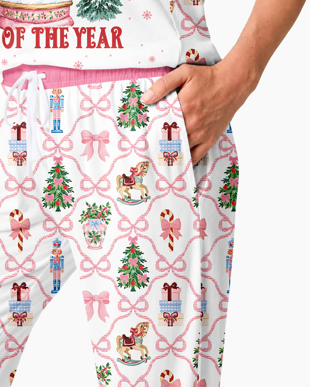 Nutcracker and Snow Globe It's Most Wonderful Time of The Year Bamboo Women Pajama Set