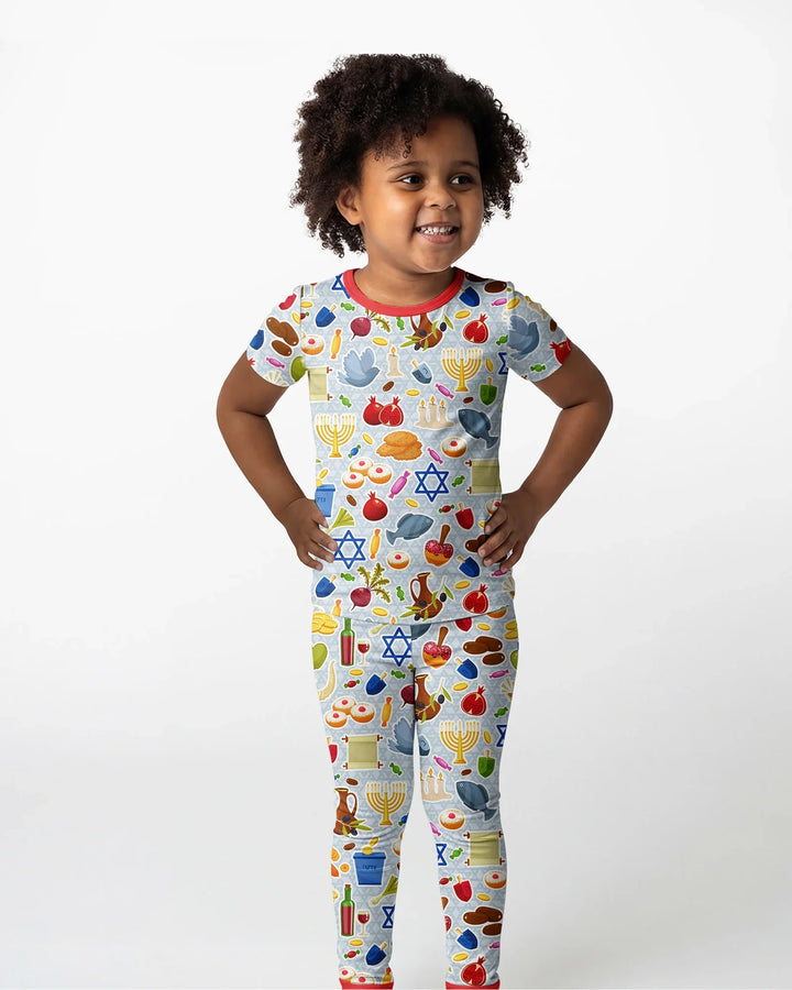 Shana Tovah Bamboo Two Piece Short Sleeve Pajama Set