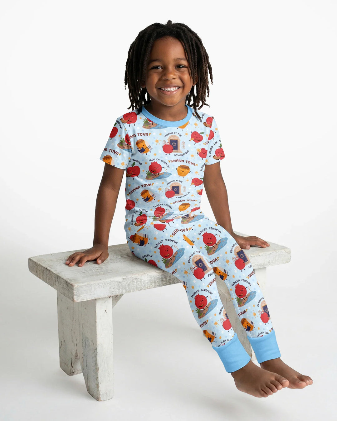 Template Bamboo Two Piece Short Sleeve Shorts Pyjamas Set