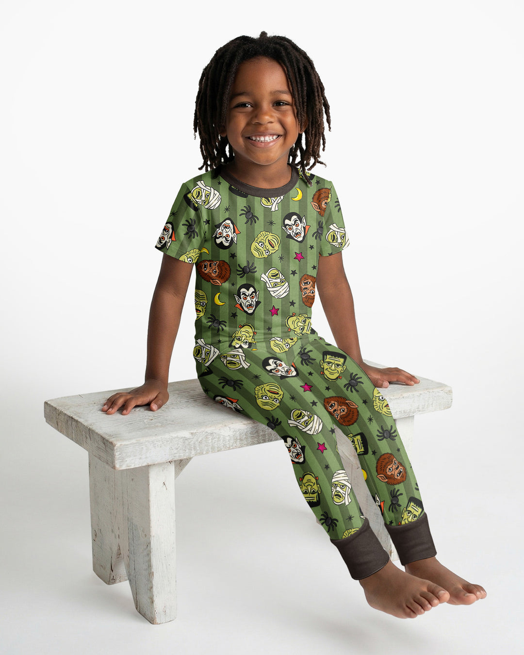 Creepy Crew Family Matching Bamboo Two Piece Short Sleeve Pajama Set