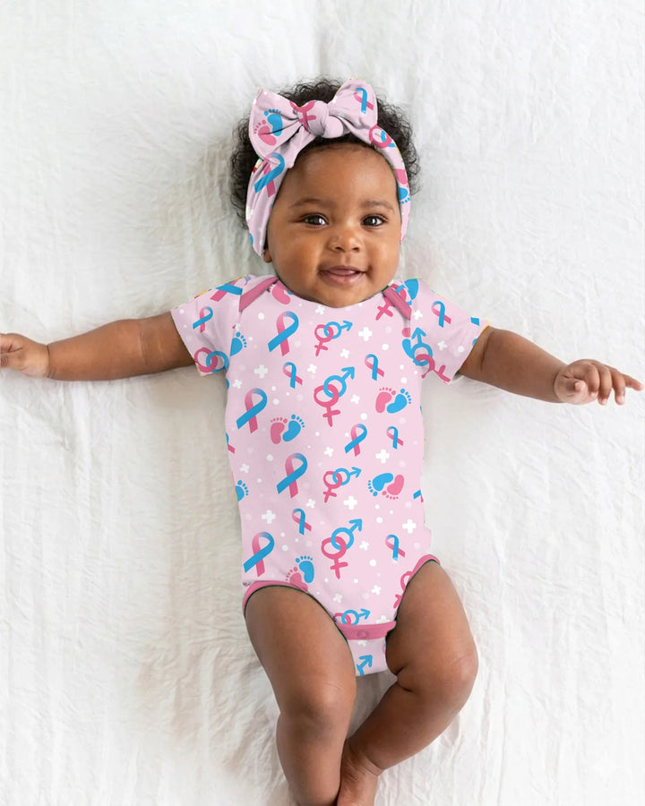 Infertility Awareness Blue and Pink Bamboo Bodysuit