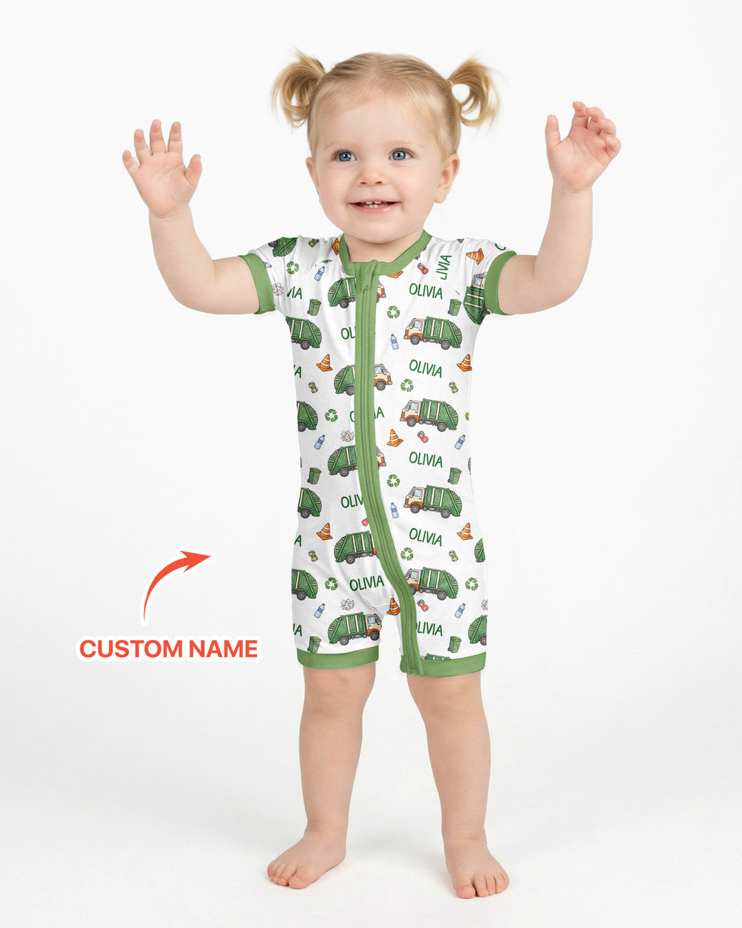 Custom Name Garbage Day Bamboo Shorty Zippy
