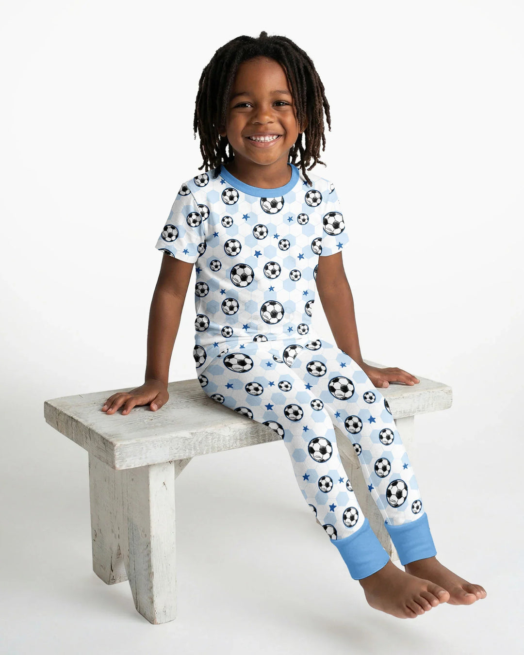 Goal Squad Family Matching Bamboo Two Piece Short Sleeve Pajama Set
