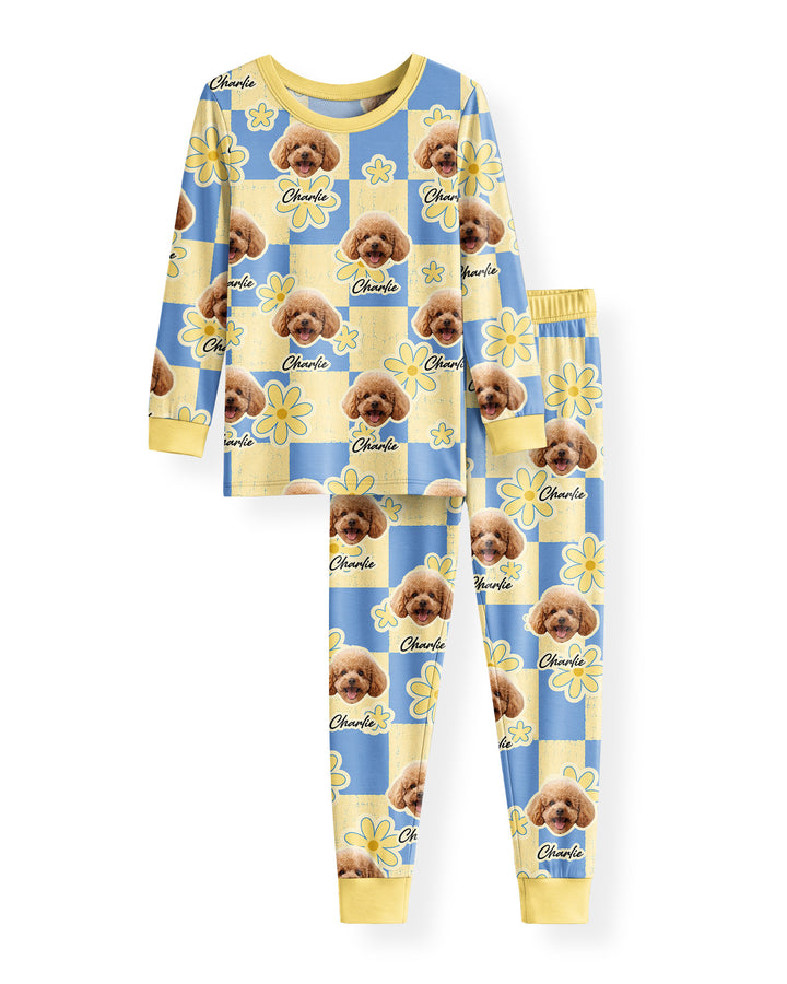 Funny Pet Pattern Bamboo Two Piece Long Sleeve Pajama Set