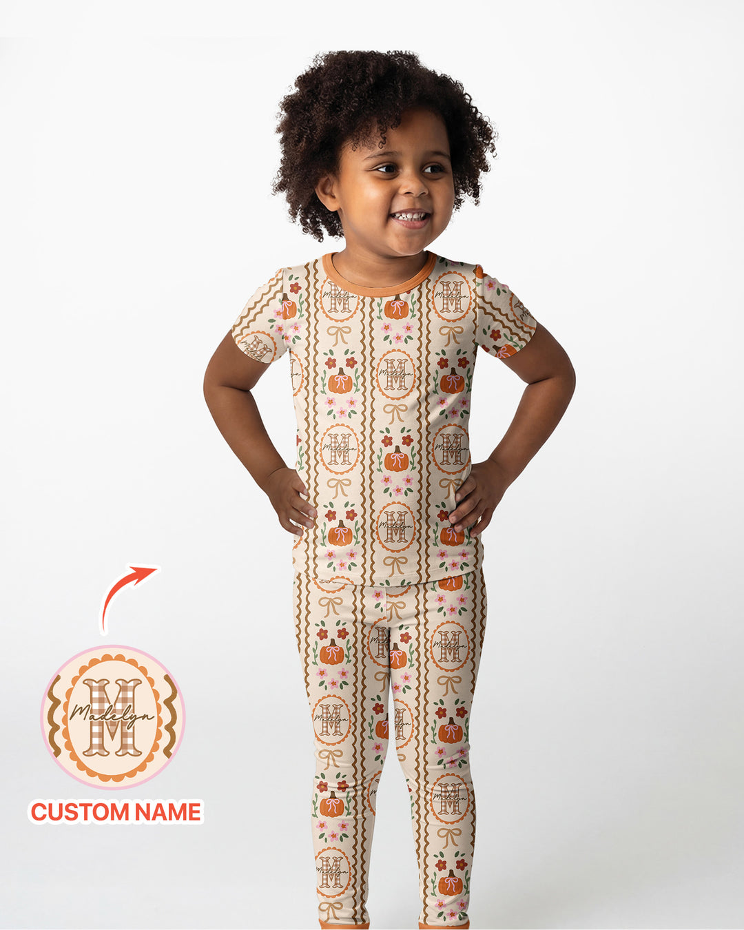 CUSTOM Template Bamboo Two Piece Short Sleeve Pyjamas Set