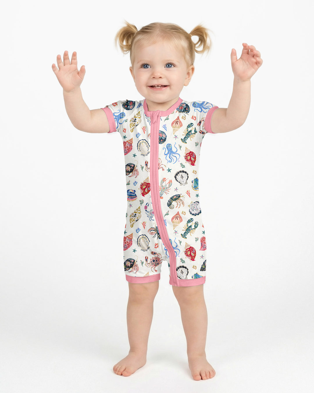 Preppy Coastal Bamboo Shorty Zippy