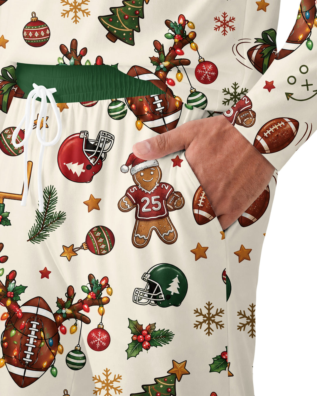 Football Christmas Merry Kickmas Bamboo Men's Pajama Set