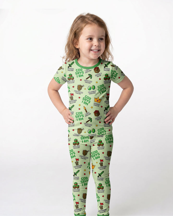 Christian Gamer Bamboo Two Piece Short Sleeve Pajama Set