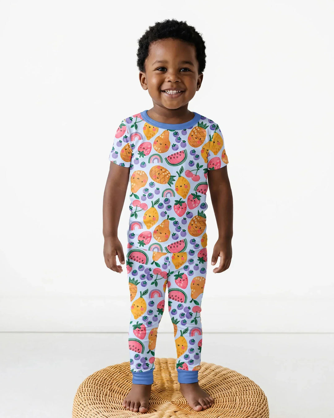 Fruitie Cuties Family Matching Bamboo Two Piece Short Sleeve Pajama Set