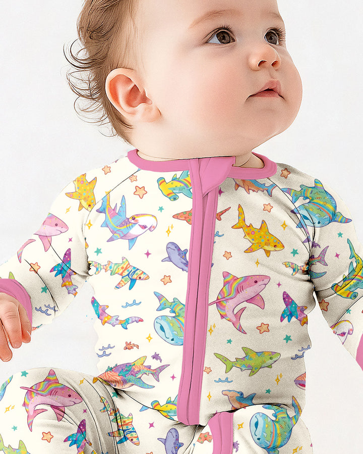 Tropical Sharks Bamboo Convertible Zippy