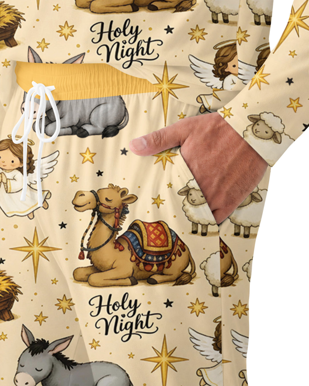 Nativity Christmas Holy Night Bamboo Men's Pajama Set