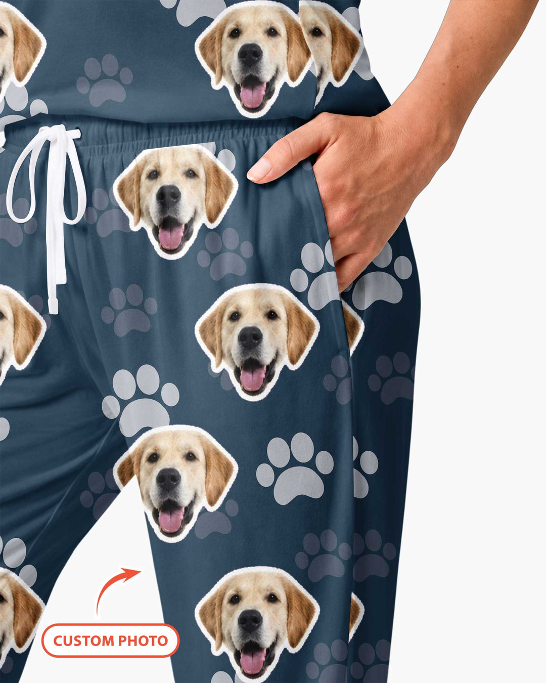 Personalized Dog & Cat Photo Bamboo Women Pajama Set