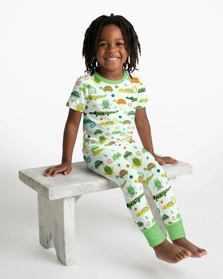 Swamp Buddies Bamboo Two Piece Short Sleeve Pajama Set