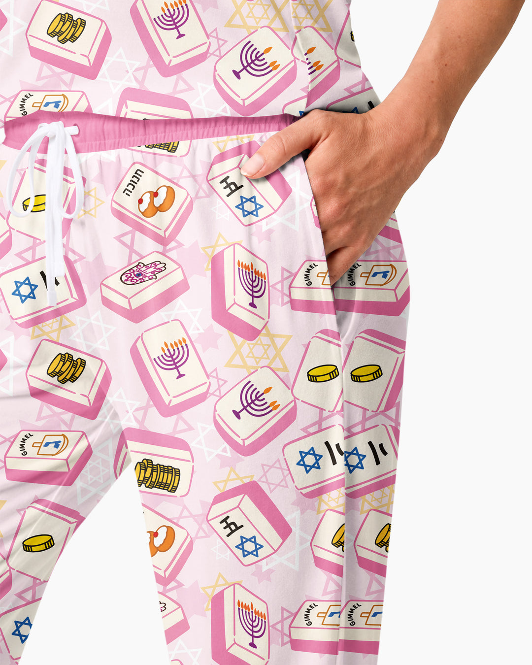 Hanukkah Mahjong Club Bamboo Women Pajama Set