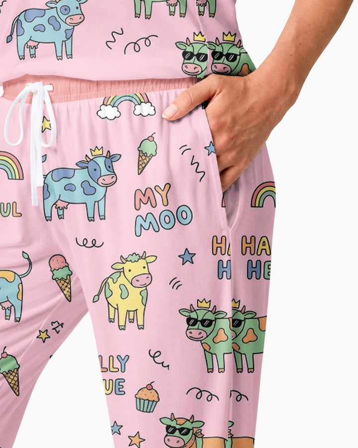 Not Your Ordinary Cow Bamboo Women Pajama Set