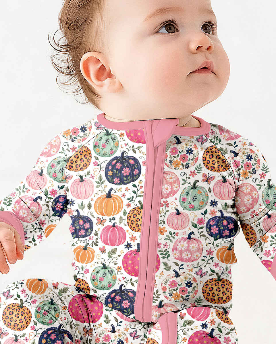 Floral Pumpkin Bamboo Convertible Zippy