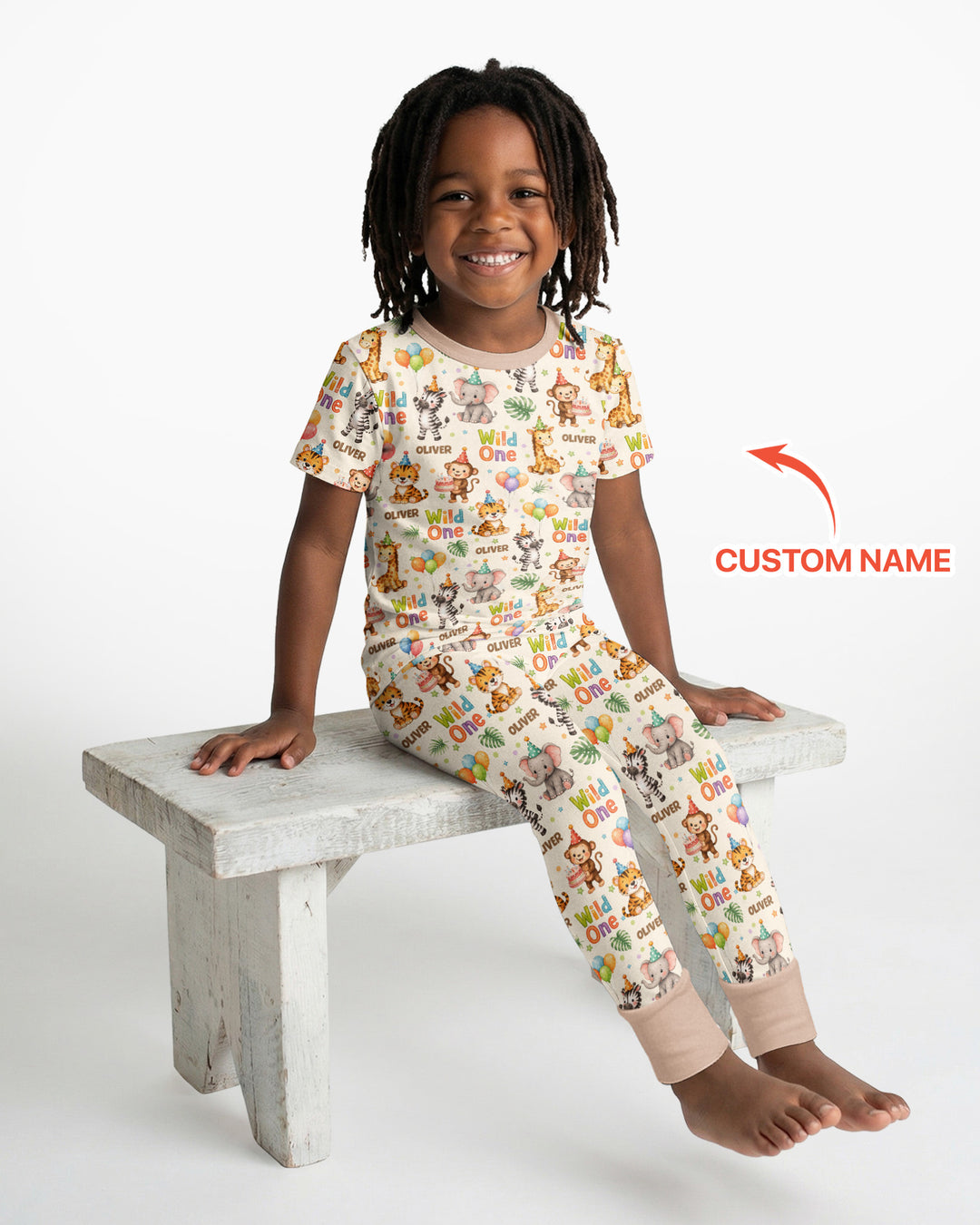 CUSTOM Template Bamboo Two Piece Short Sleeve Pyjamas Set