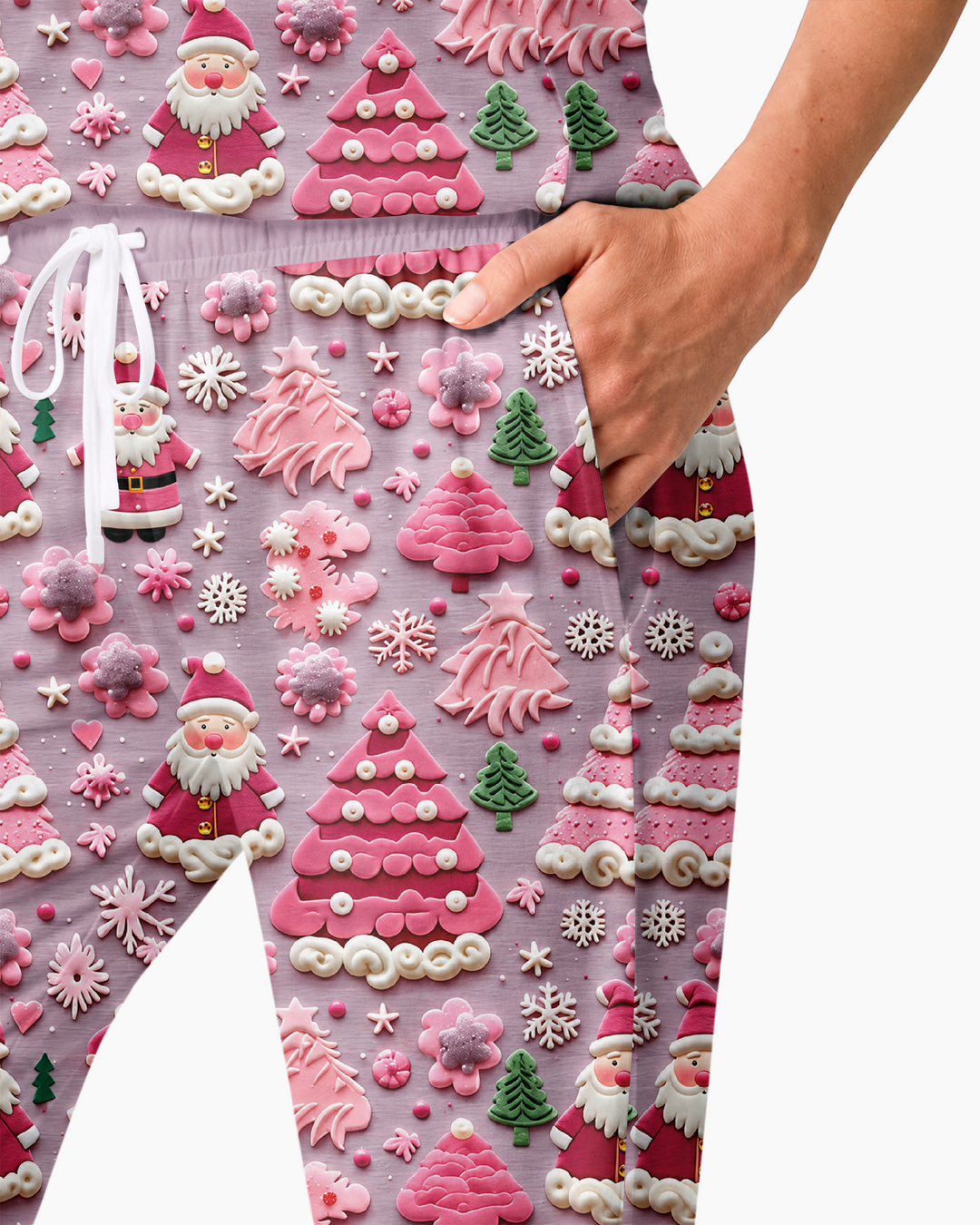 Pink Snowmen Bamboo Women Pajama Set