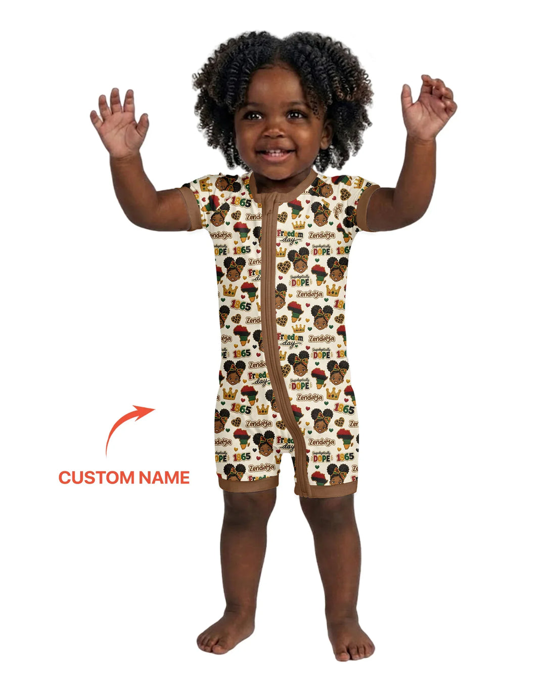 Custom Name Juneteenth Unapologetically Dope Bamboo Shorty Zippy